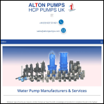 Screen shot of the Alton Pumps Ltd website.