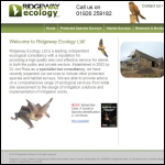 Screen shot of the Ridgeway Ecology website.