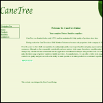 Screen shot of the Canetree website.