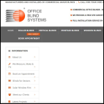 Screen shot of the Office Blind Systems Ltd website.