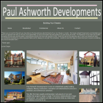 Screen shot of the Paul Ashworth Developments Ltd website.