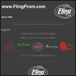 Screen shot of the Fling Promotions Ltd website.