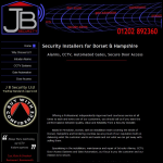 Screen shot of the J B Security Ltd website.