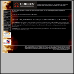 Screen shot of the Codrus Fire Detection Systems Ltd website.