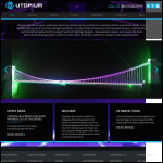 Screen shot of the Utopium Lighting website.