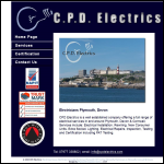 Screen shot of the CPD Electrics website.