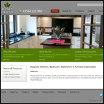 Screen shot of the Haden Design (Kitchen & Bedrooms) Ltd website.