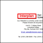 Screen shot of the Interplan Sign Systems Ltd website.