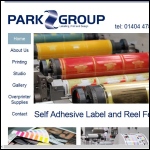 Screen shot of the Park Labelling Ltd website.