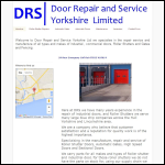 Screen shot of the Door Repair & Service Yorkshire website.