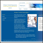 Screen shot of the Alistair Hindle Associates Ltd website.