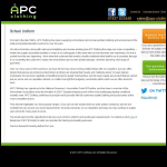 Screen shot of the APC Clothing Ltd website.