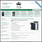 Screen shot of the Norfolk Copiers Ltd website.