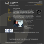 Screen shot of the Ellis Security Ltd website.