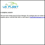 Screen shot of the UK Fleet Manager website.