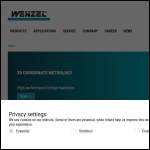 Screen shot of the Wenzel UK Ltd website.