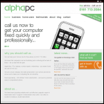 Screen shot of the Alpha Pc website.