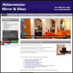 Screen shot of the Kidderminster Mirror & Glass website.