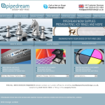 Screen shot of the Pipedream Design website.