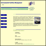 Screen shot of the Environmental Facilities Management Ltd website.