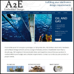 Screen shot of the A2E Ltd website.