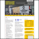 Screen shot of the Hercules Scaffolding Ltd website.