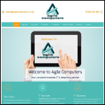 Screen shot of the Agile Computers Ltd website.