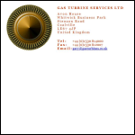 Screen shot of the Gas Turbine Services Ltd website.