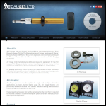 Screen shot of the A & E Gauges Ltd website.