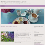 Screen shot of the Cheristow Lavender Farm website.