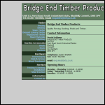 Screen shot of the Bridge End Timber Products website.