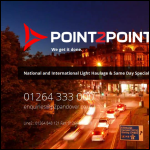 Screen shot of the Point 2 Point (Andover) Ltd website.