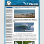 Screen shot of the Pro Designs website.