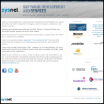 Screen shot of the Sysnet website.