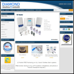 Screen shot of the Diamond Security Systems (UK) Ltd website.