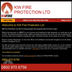 Screen shot of the Kw Fire Protection Ltd website.