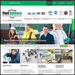 Screen shot of the Pest Defence Ltd website.