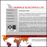 Screen shot of the Taxrale Electrics Ltd website.