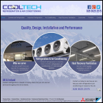 Screen shot of the Cool Tech Air Conditioning & Refrigeration website.