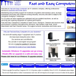 Screen shot of the Fast 'n' Easy Computers website.