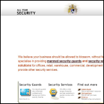 Screen shot of the All Year Security Services website.