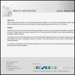 Screen shot of the March Laboratories Ltd website.