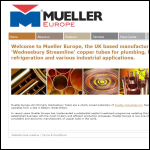 Screen shot of the Mueller Europe Ltd website.