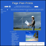 Screen shot of the Page Plan Prints website.