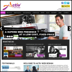 Screen shot of the Activ Web Design website.
