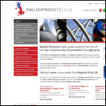 Screen shot of the English Products website.