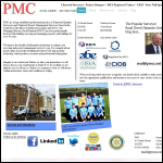 Screen shot of the P M C Services website.