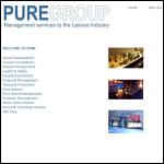 Screen shot of the The Pure Group Ltd website.