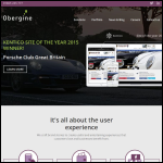 Screen shot of the Obergine website.