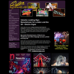 Screen shot of the Electro Signs Ltd website.